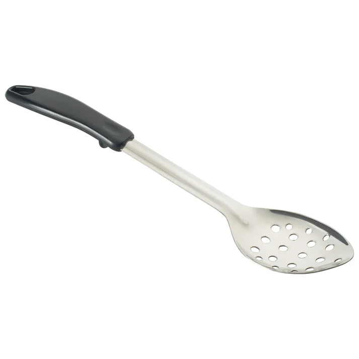 Winco 13" Perforated Basting Spoon with Black Handle