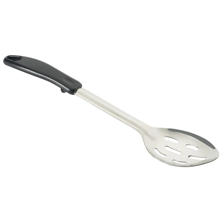Winco 13" Slotted Basting Spoon, Black Handle