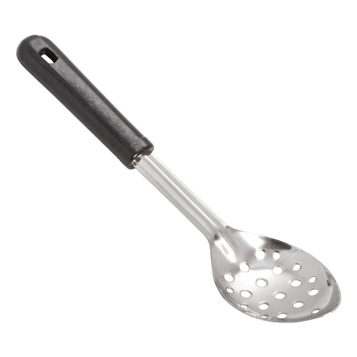 Winco 11" Perforated Basting Spoon, Black