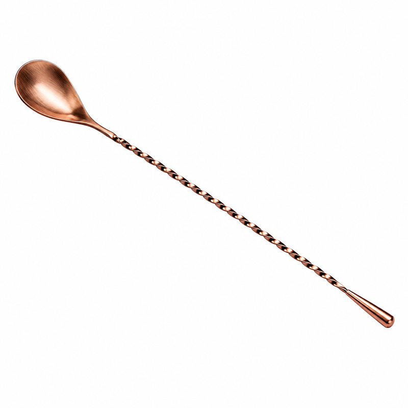 Barfly 12" Classic Bar Spoon, Antique Copper Plated Finish, Stainless Steel