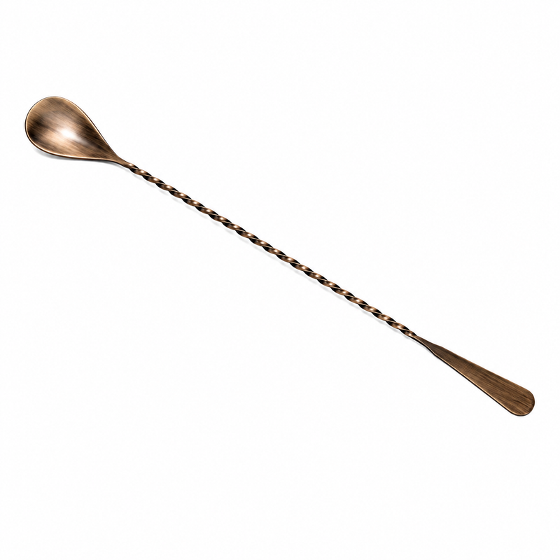 Barfly 13" Japanese Style Bar Spoon, Antique Copper Plated, Stainless Steel