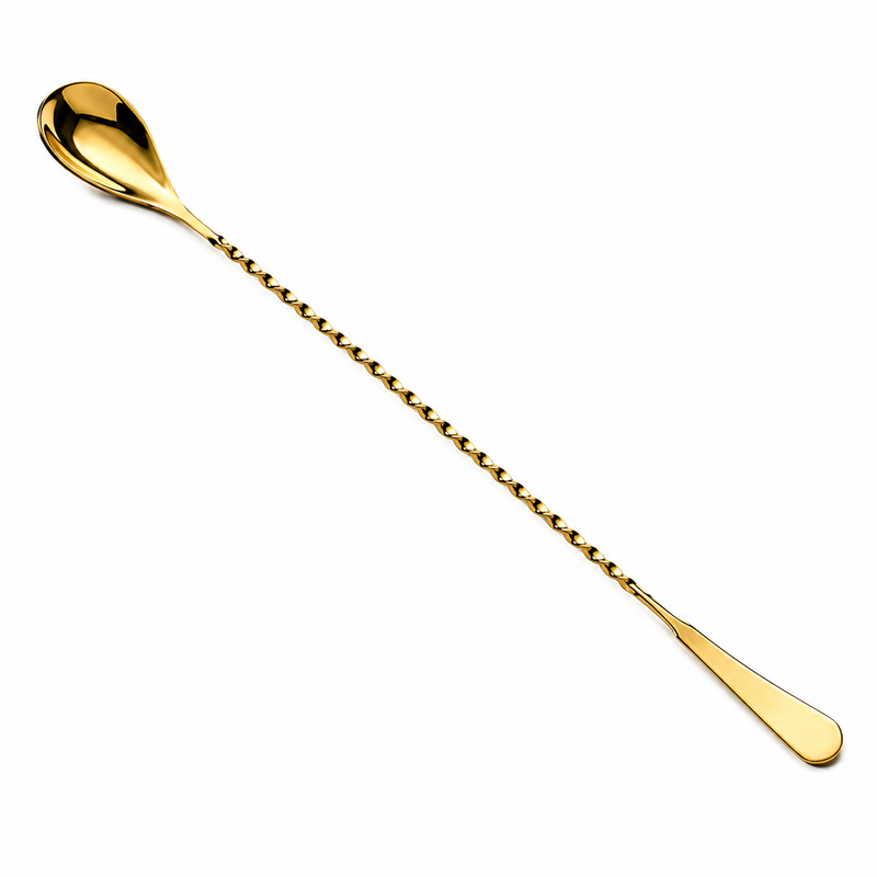 Barfly 13" Japanese Style Bar Spoon, Gold Plated