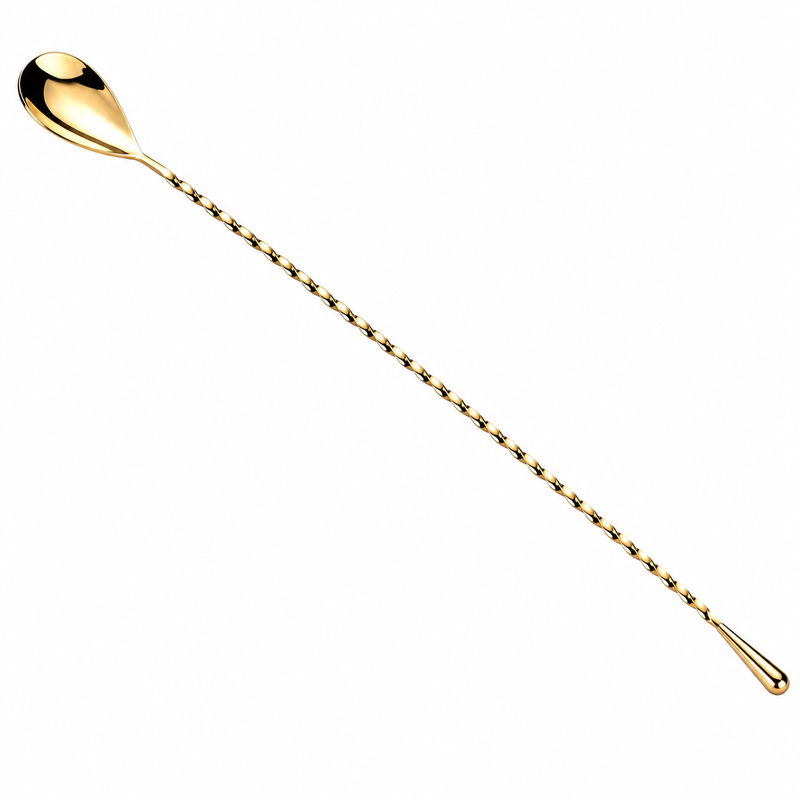 Barfly 16" Classic Bar Spoon with Weighted End, Gold Plated
