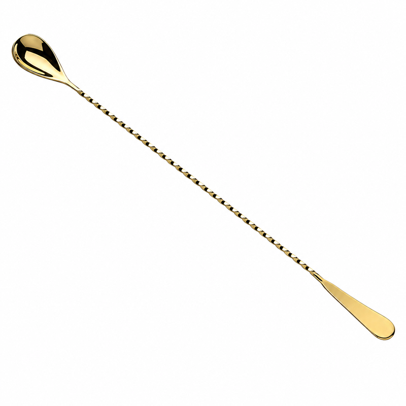 Barfly 17" Japanese Style Bar Spoon, Gold Plated