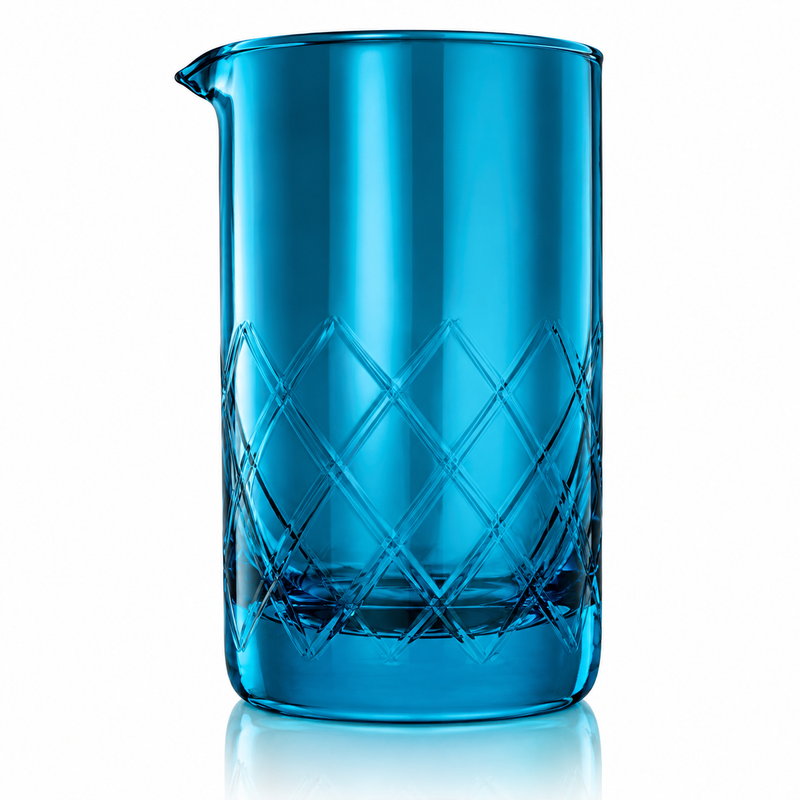 Barfly 17 Oz Mixing Glass with Pouring Spout, Blue