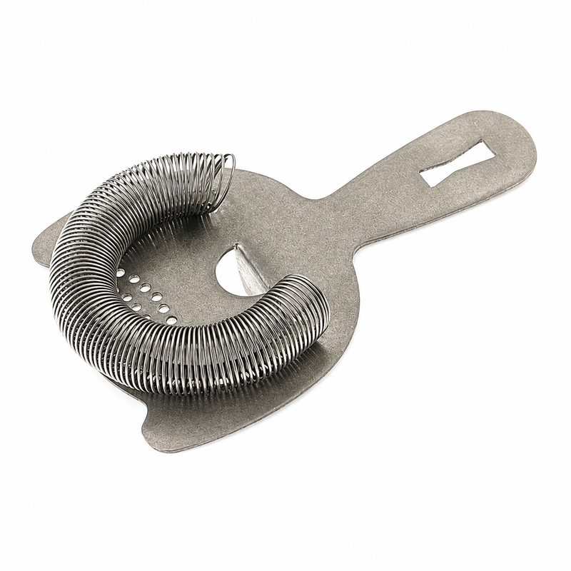 Barfly 6" Spring Bar Strainer, Vintage Stainless Steel