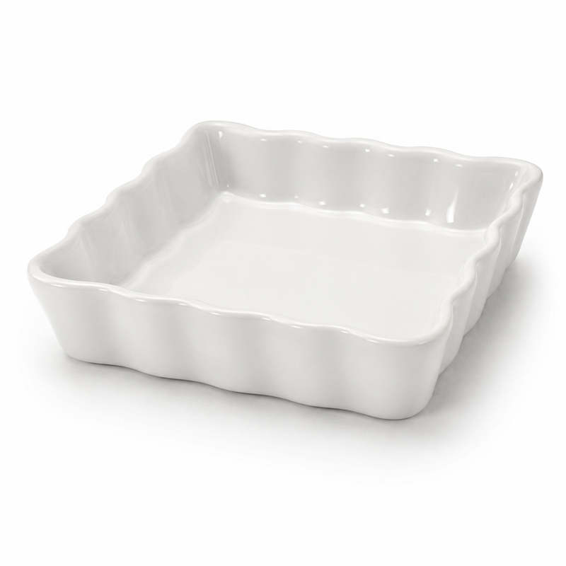Bia Cordon Bleu 4.5" Square Quiche / Tart Dish, White