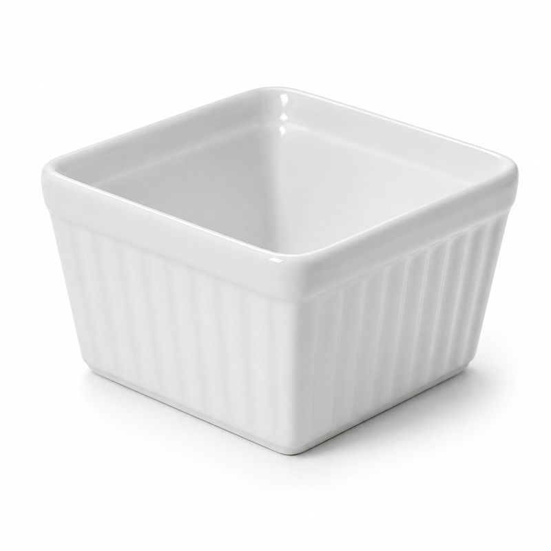 Bia Cordon Bleu 8 Oz Square Ramekin, White