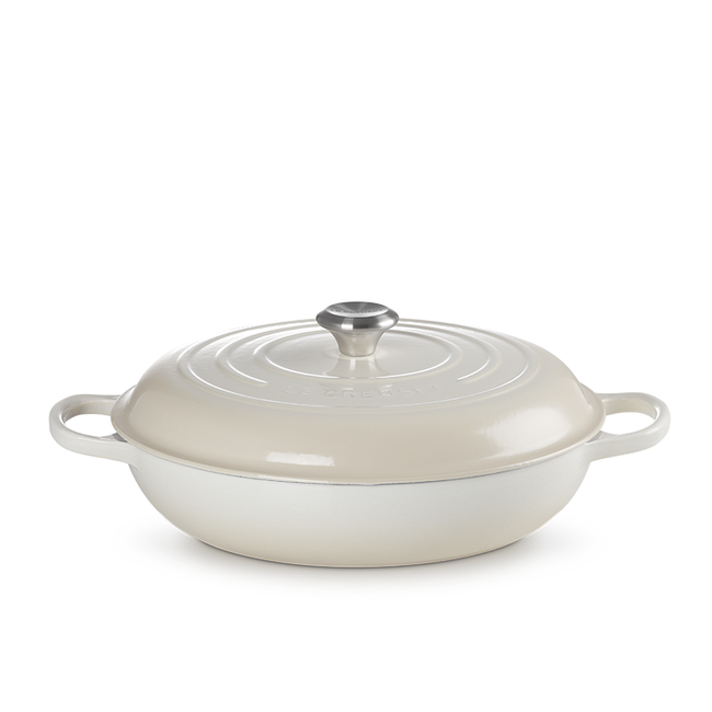Le Creuset Braiser, Meringue, 4.7L