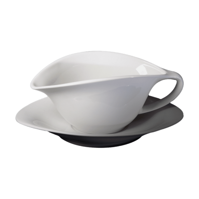 Cameo Fusion Gravy Boat & Saucer Shell Shape, 12 /Case