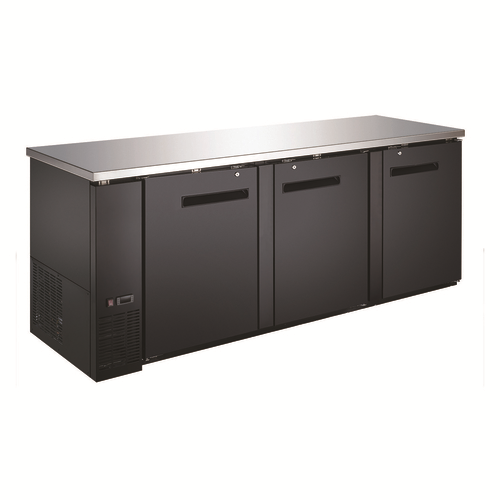 EFI CBBDR3-90CC 90" Refrigerated Back Bar with 3 Solid Doors