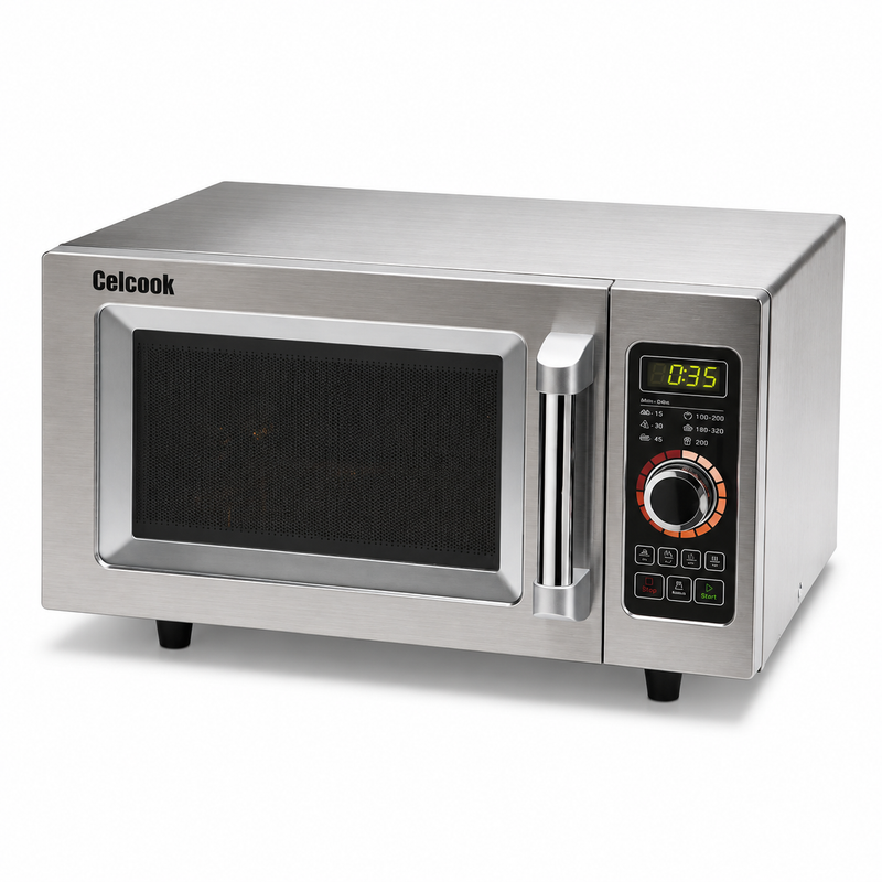 Celcook Microwave 0.8 Cu Ft, Dial Timer Controls 1000 Watt