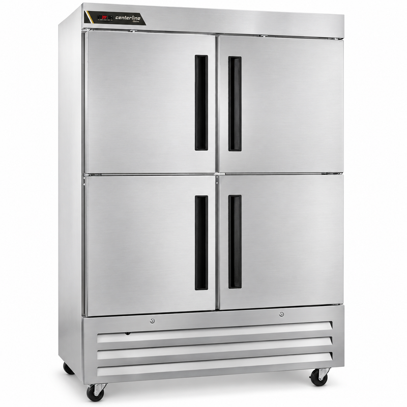 Centerline 54" Reach In Refrigerator with 4 Solid Half Doors