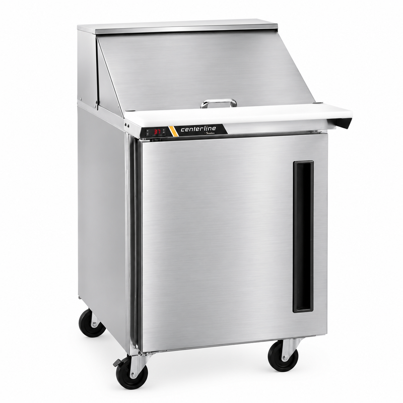Centerline 27" Sandwich Prep Table with 1 Solid Left Hinge Door