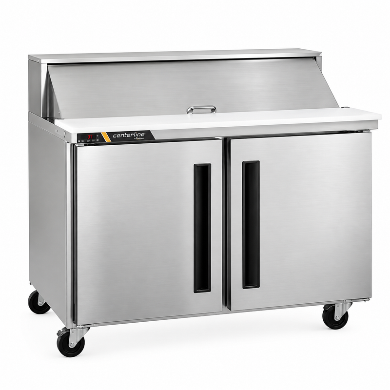 Centerline 48" Megatop Sandwich Prep Table with 2 Solid Doors