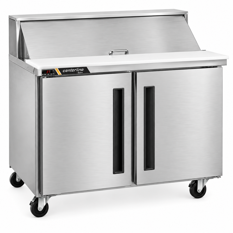 Centerline 60" Megatop Sandwich Prep Table 24 Pan with 2 Solid Doors