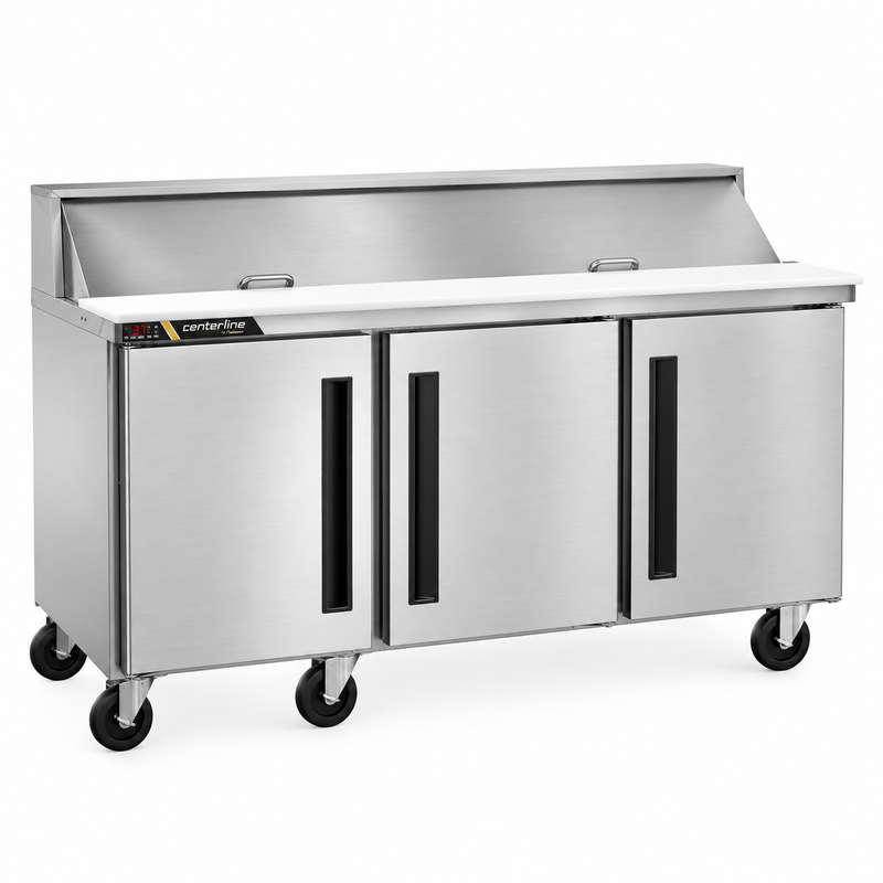 Centerline 72" Sandwich Prep Table with 3 Solid Doors