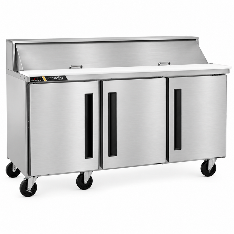 Centerline 72" Sandwich Prep Table with 3 Solid Doors