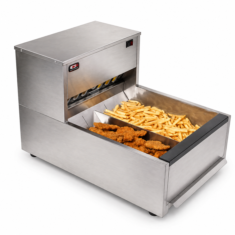 Carter-Hoffman Crisp 'N Hold 18" Fry Warmer Dump Station with 3 Sections