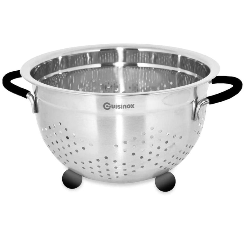 Cuisinox 9.5" Rubber Footed Colander, Stainless Steel