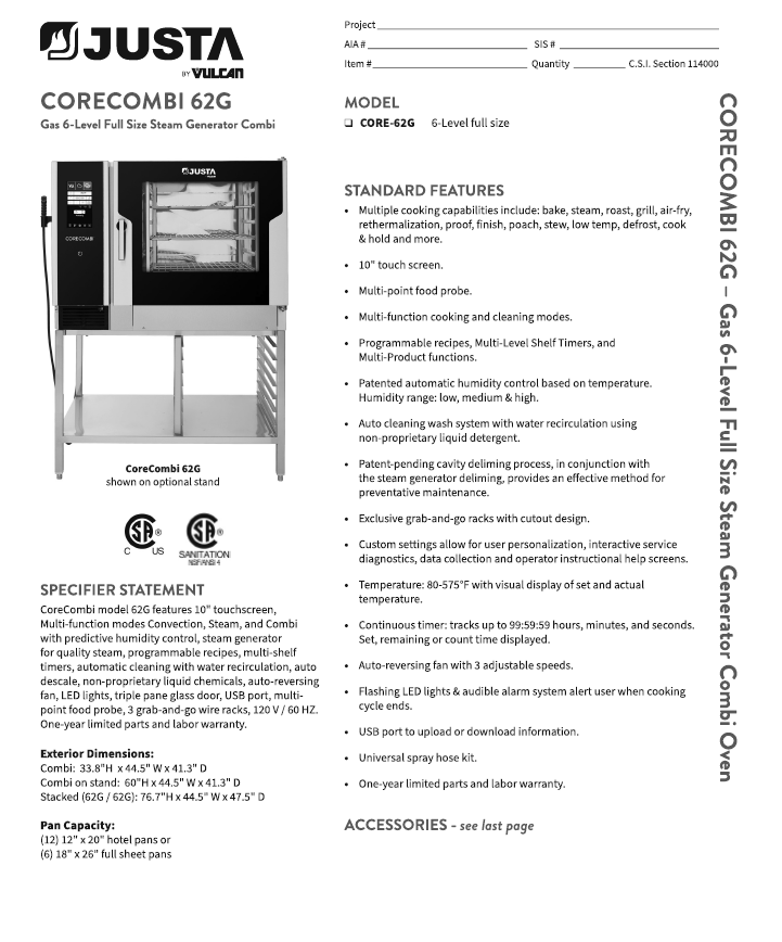 Specs Sheet
