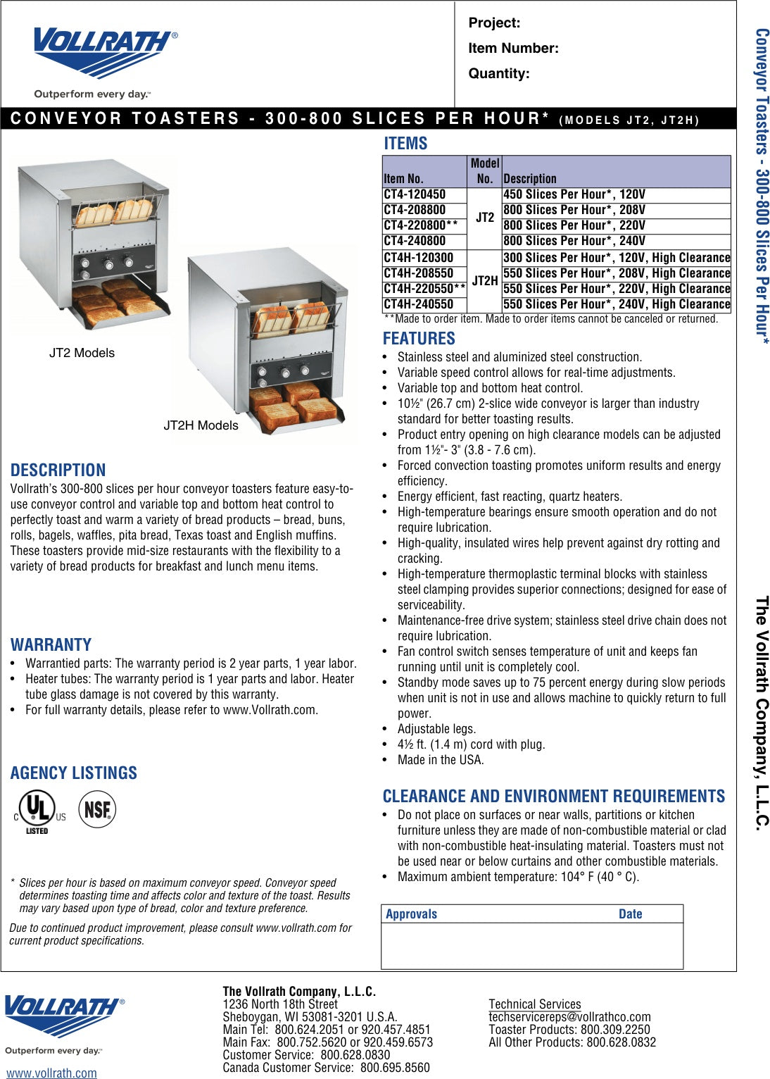 Spec Sheet