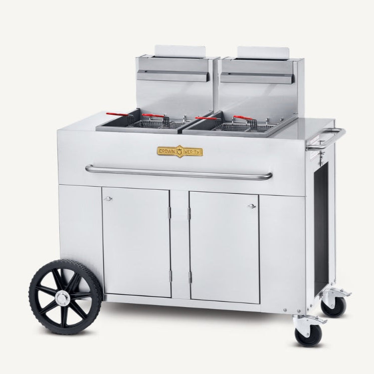 Crown Verity CV-PF-2NG 2 x 35-40 lb. Outdoor Portable Fryer, Gas