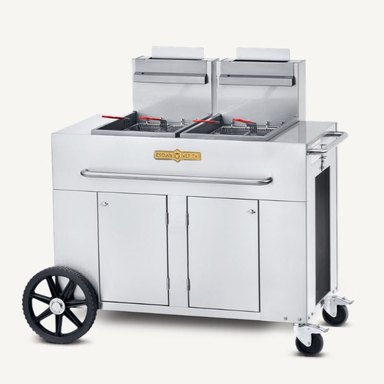 Crown Verity CV-PF-2, 2 x 35-40 lb Outdoor Portable Fryer, Propane