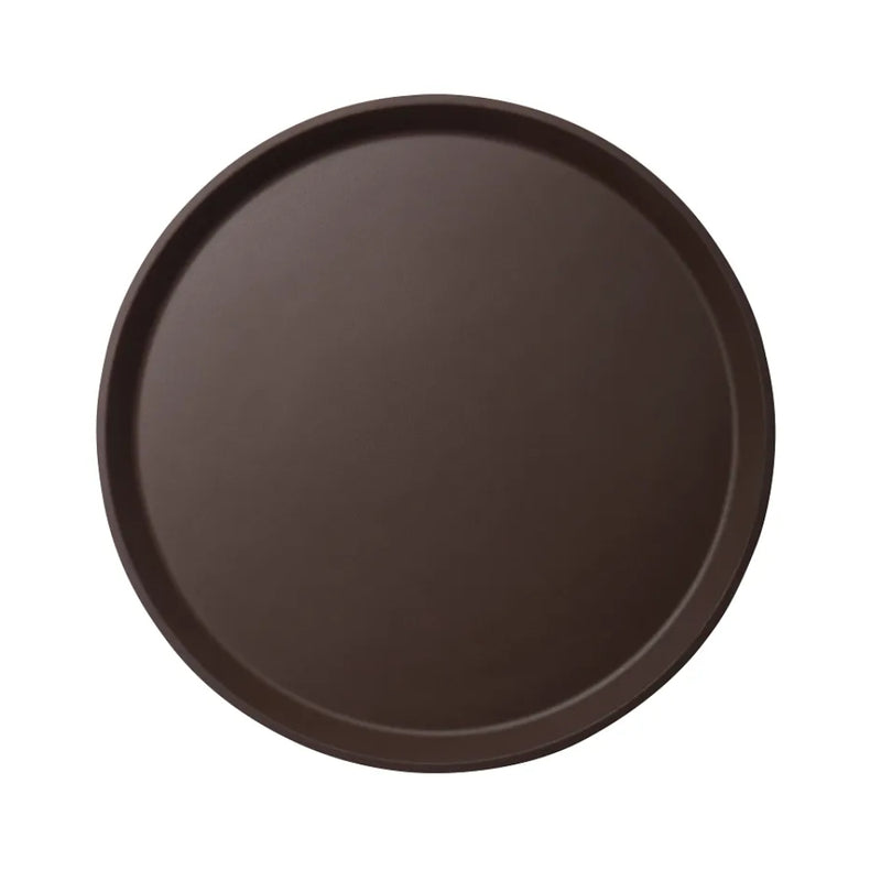 Cambro 14" Round Serving Tray with Non Skid Surface, Tan - 1400CT138