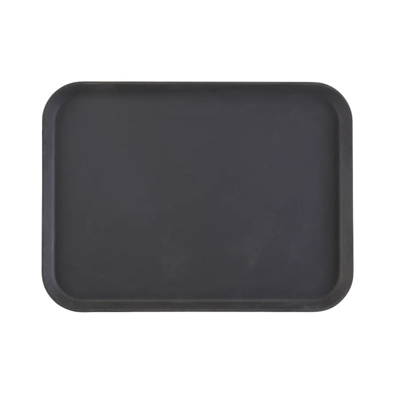 Cambro 12" x 16" Rectangle Serving Tray with Non Skid Surface, Black - 1216CT110