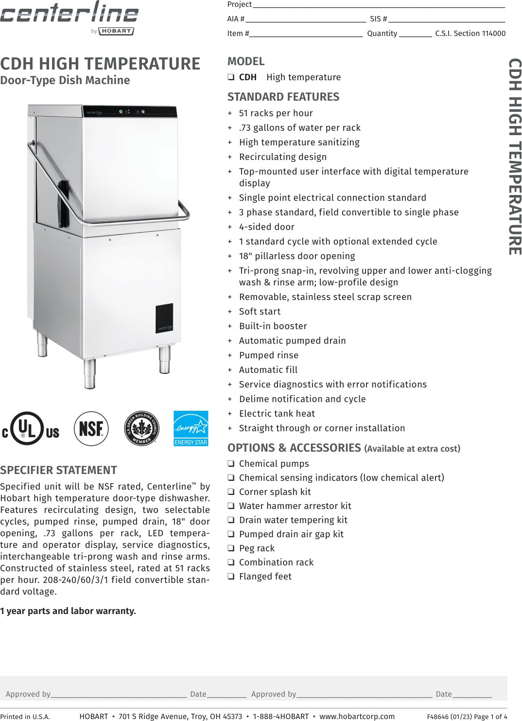 Spec Sheet