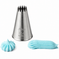 Ateco 3/8" French Star Piping Tip, Stainless Steel
