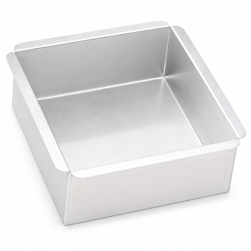 Ateco 8" Square Aluminum Cake Pan, 3" Deep