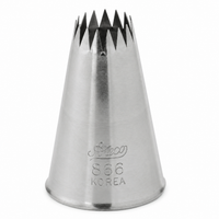 Ateco Large Closed Star Pastry Tip, Stainless Steel