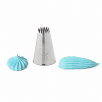 Ateco Large Closed Star Pastry Tip, Stainless Steel