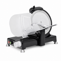Greban Luxury 9" Meat Slicer with Black Base, 0.19 HP