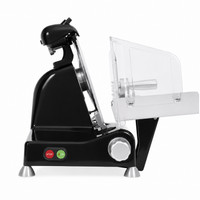 Greban Luxury 8" Meat Slicer with Black Base & Knobs 0.19 HP