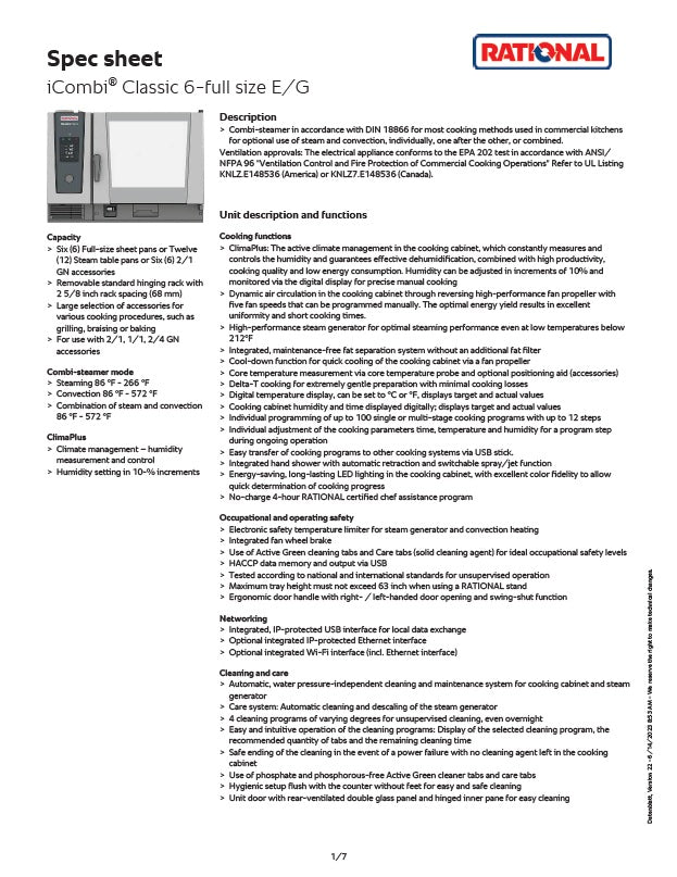 Spec Sheet