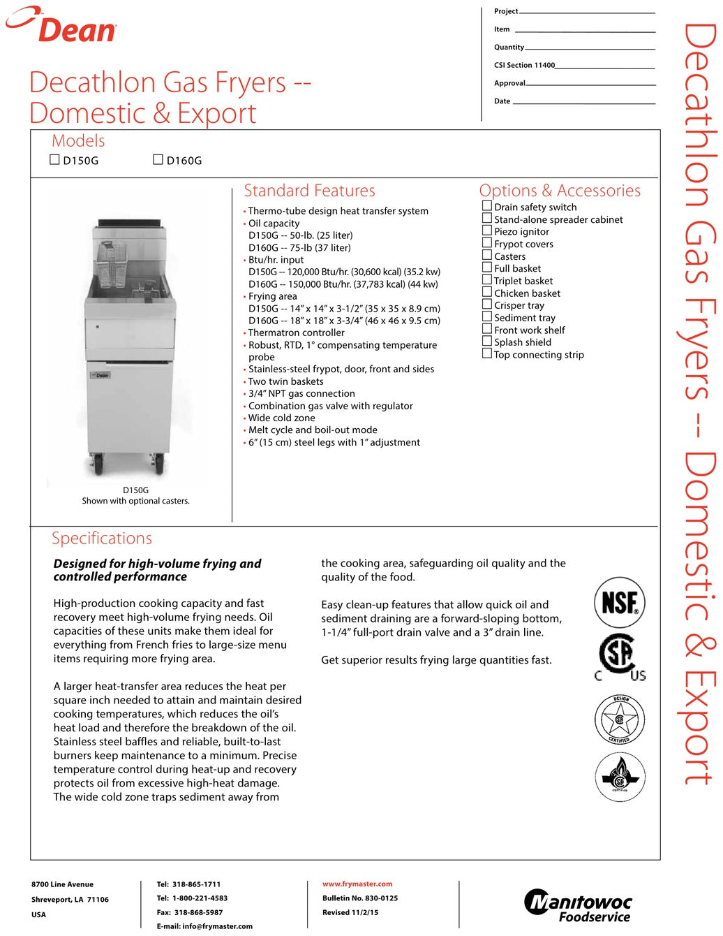 Spec Sheet