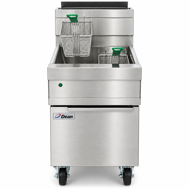 Dean 73 lb Decathlon Floor Fryer Natural Gas 150,000 BTU