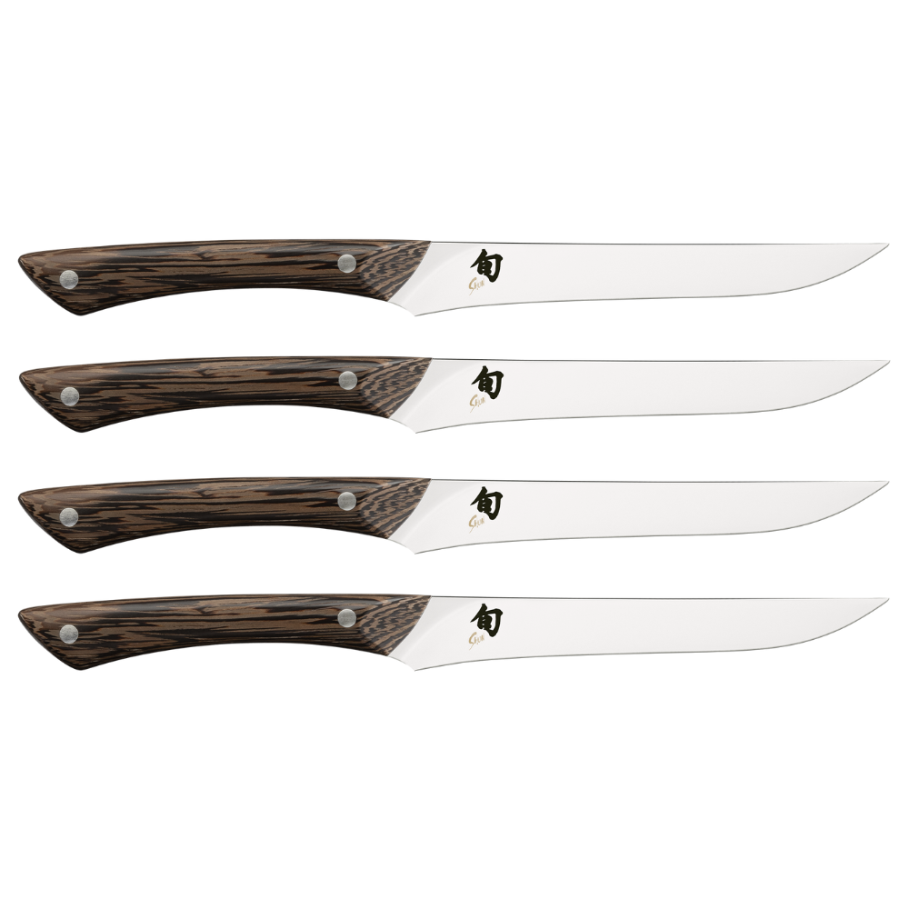Shun Shima 4 Piece Steak Knife Set, Natural