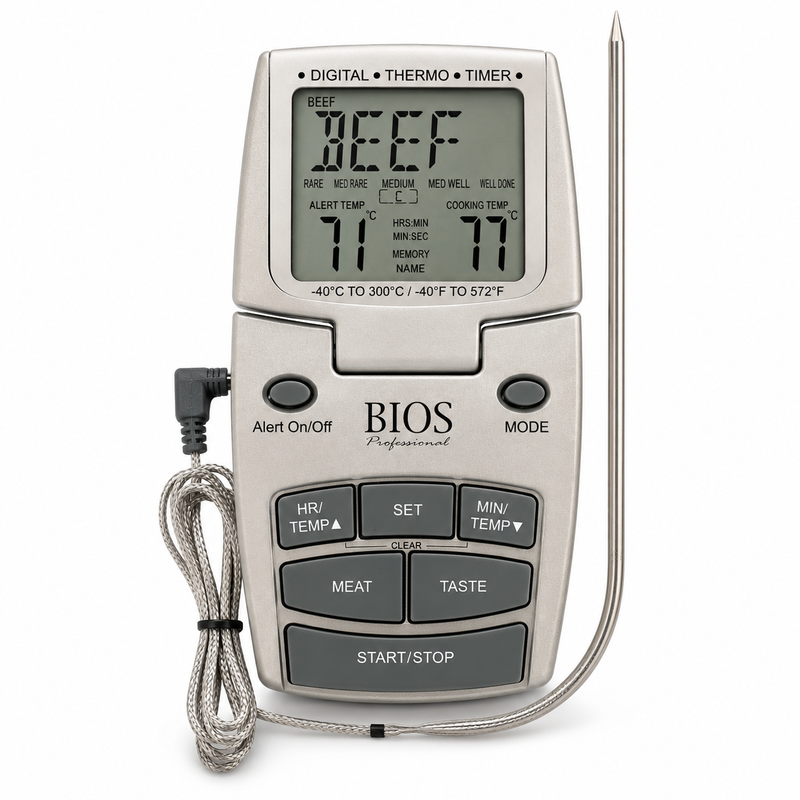 Bios Pre-Programmed Meat & Poultry Thermometer Timer