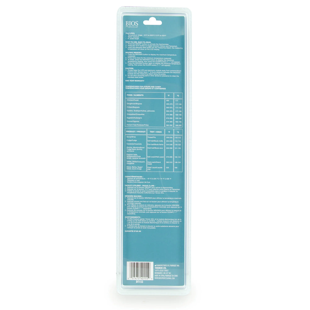 Bios 8" Digital Candy & Deep Fry Thermometer