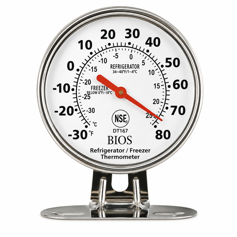 Bios Professional 3" Dial Fridge / Freezer Thermometer, -30°F - 80°F