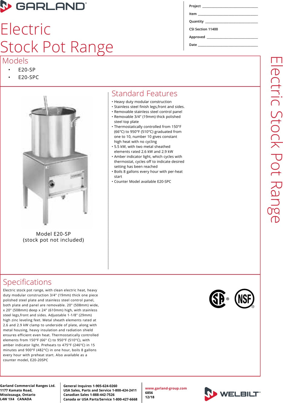Spec Sheet