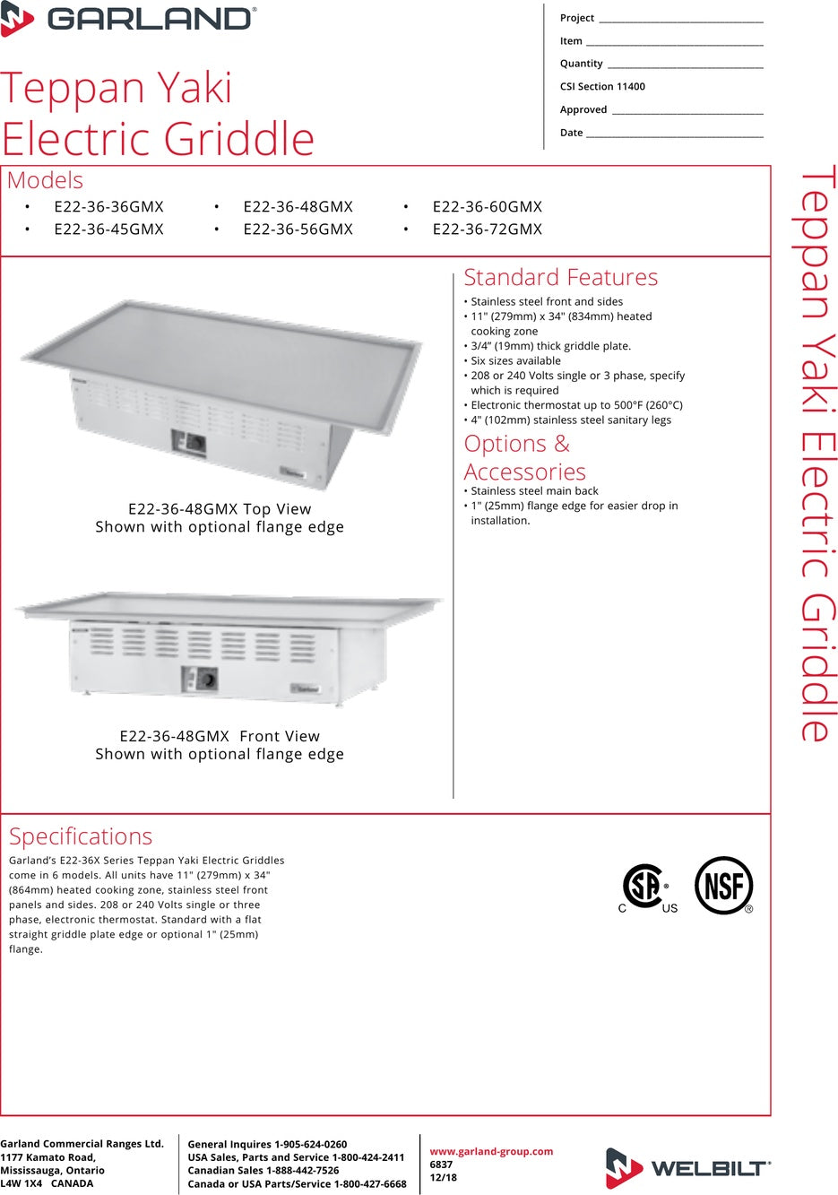 Spec Sheet