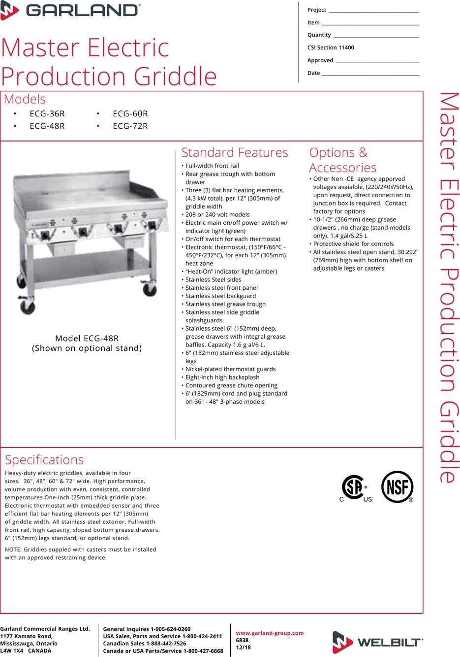 Spec Sheet