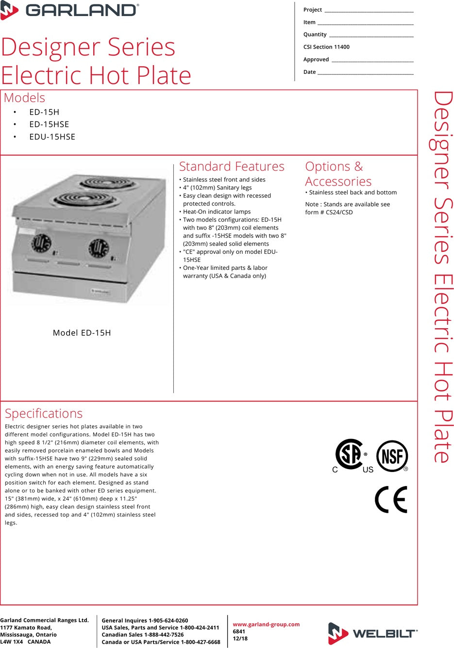 Spec Sheet