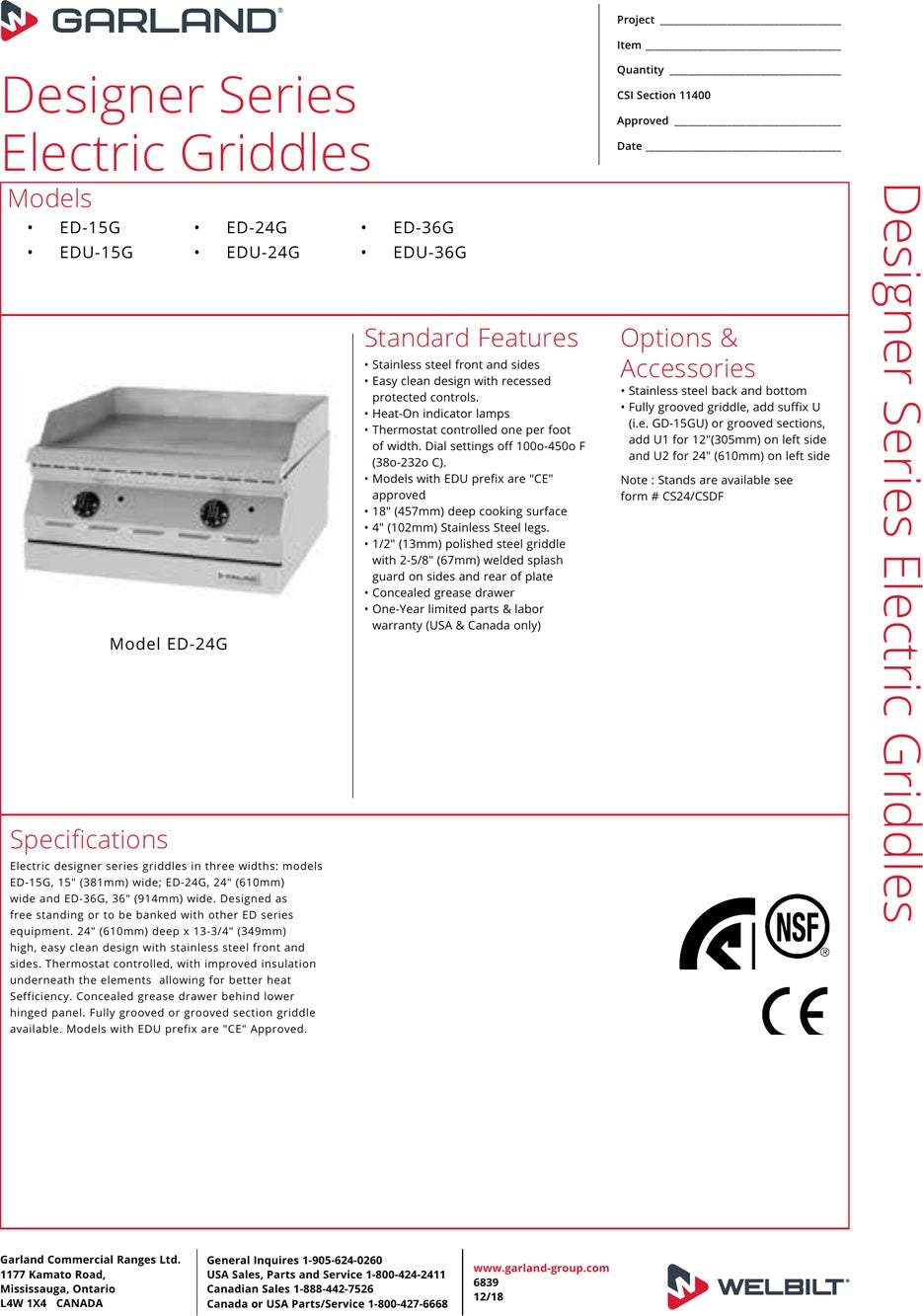 Spec Sheet