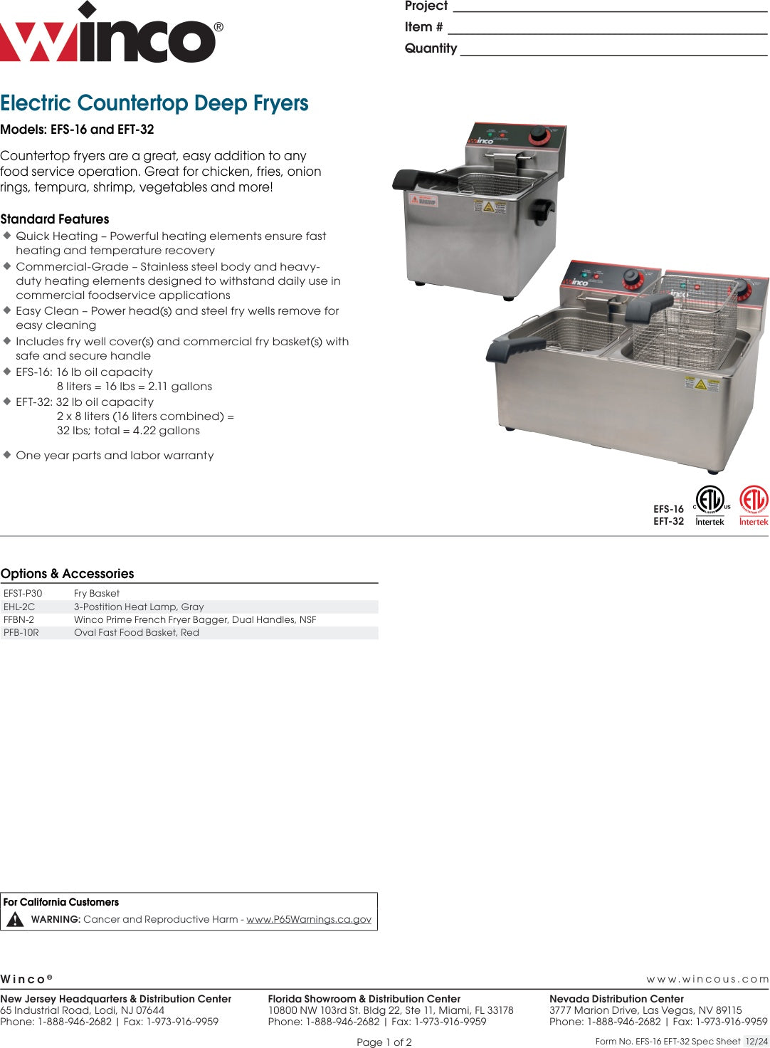 Spec Sheet